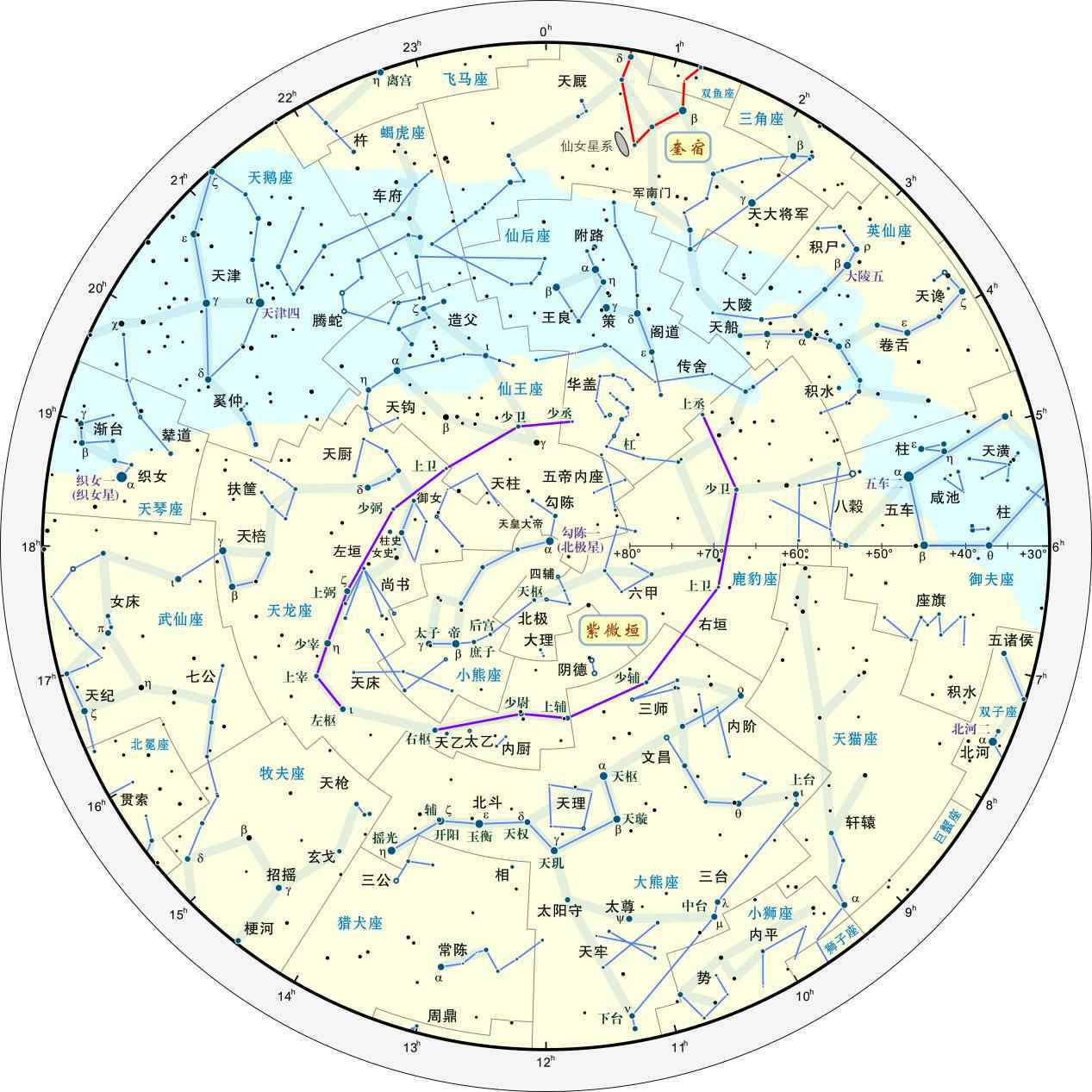 6月中旬，三垣带你认识中国版星座图