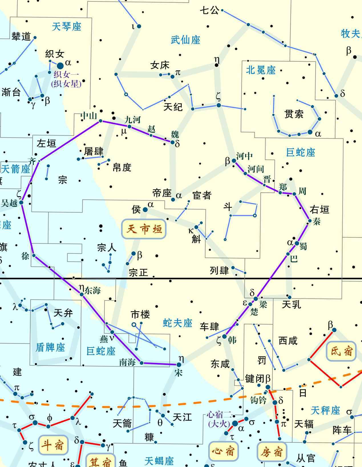 6月中旬，三垣带你认识中国版星座图