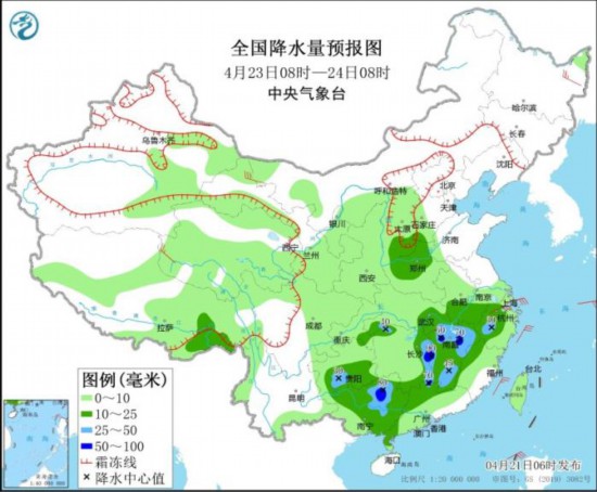 我国中东部将有大范围降水过程强冷空气将影响中东部地区